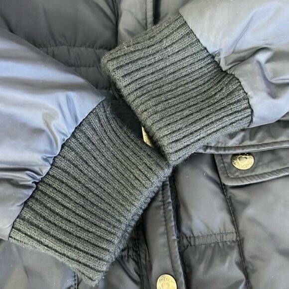 Betsey Johnson Womens Winter Coat Size L Navy Polyester Down Puffer Style - Picture 3 of 11